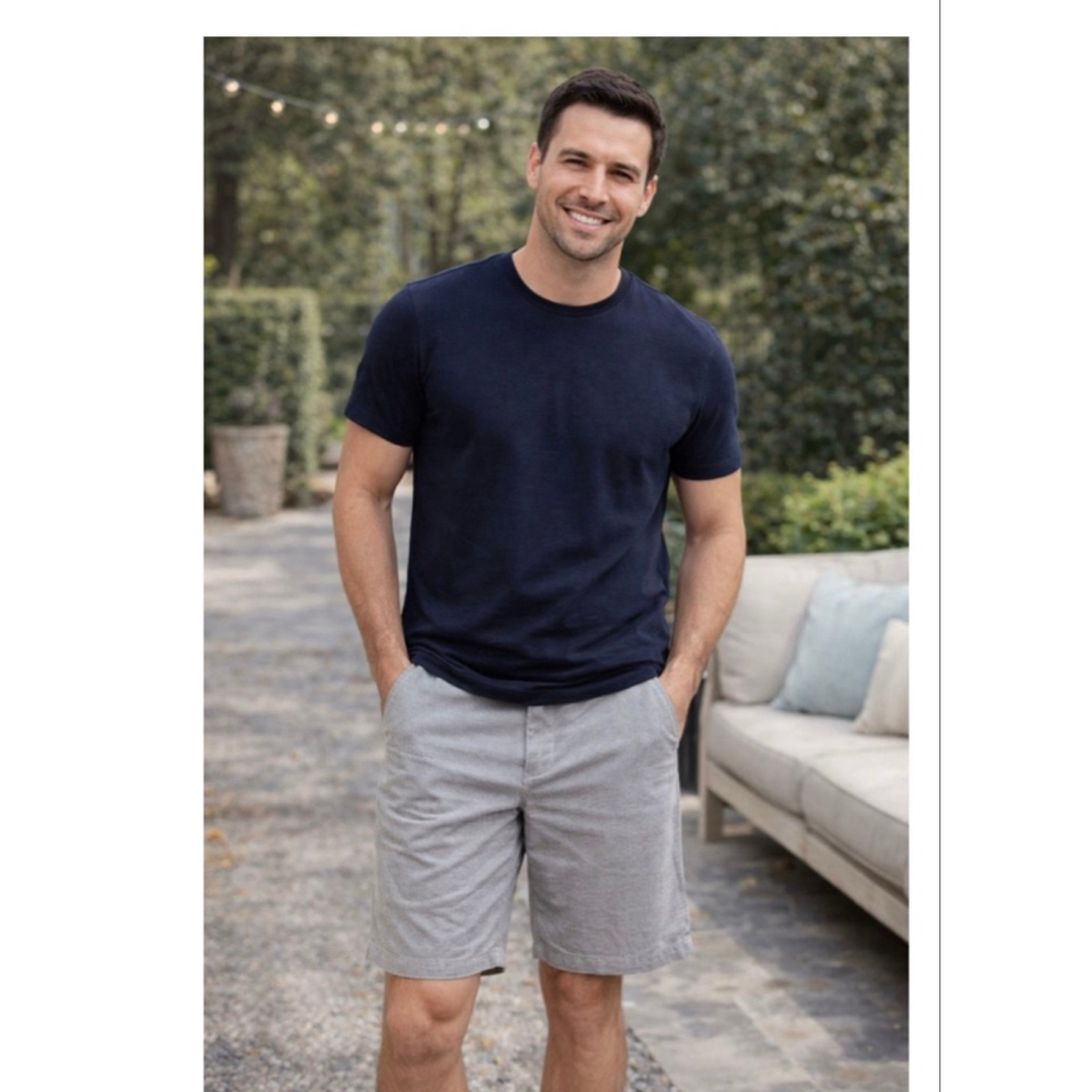 Men's George Flat Front Shorts Waist 46 Grey